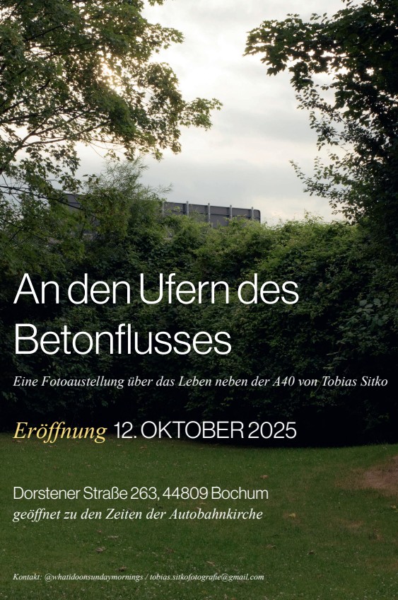 Flyer Ausstellung an den Ufern des Betonflusses